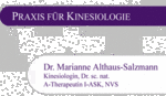 Praxis für Kinesiologie, Dr. Marianne Althaus, Gesundheits- und Lernberatung - Gubelstrasse 37 - 8050 Zürich - Tel. 044 845 03 20 - info@praxis-althaus.com